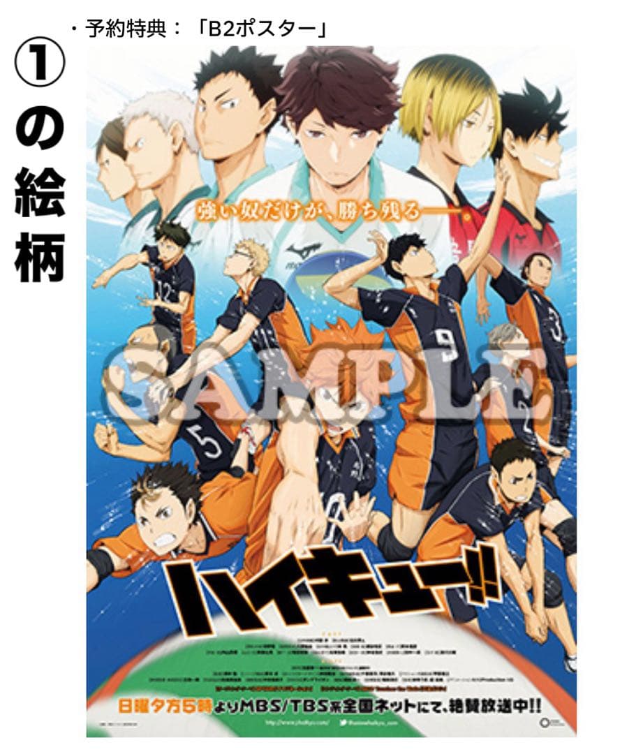 ハイキュー!! 円盤,CD購入特典 非売品ポスター 3点セット 新品未開封