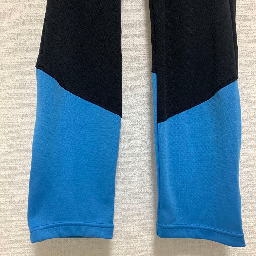 アシックス★メンズ トレーニング パンツ ジャージ M 黒 ブルー★ASICS