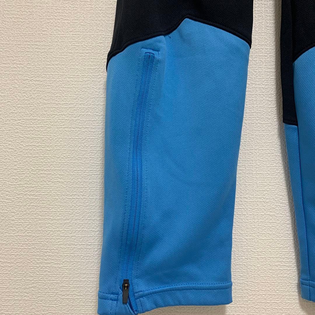アシックス★メンズ トレーニング パンツ ジャージ M 黒 ブルー★ASICS