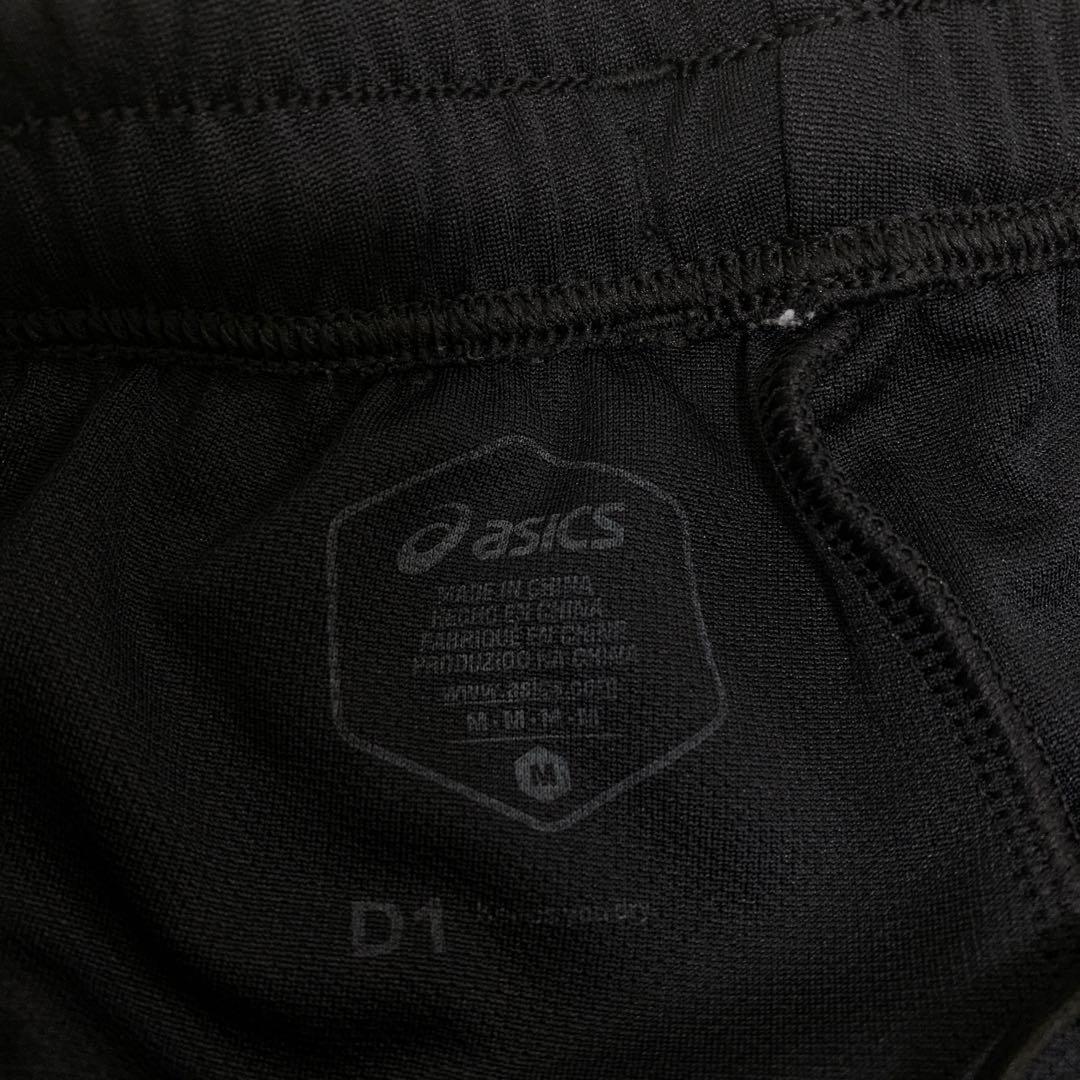 アシックス★メンズ トレーニング パンツ ジャージ M 黒 ブルー★ASICS