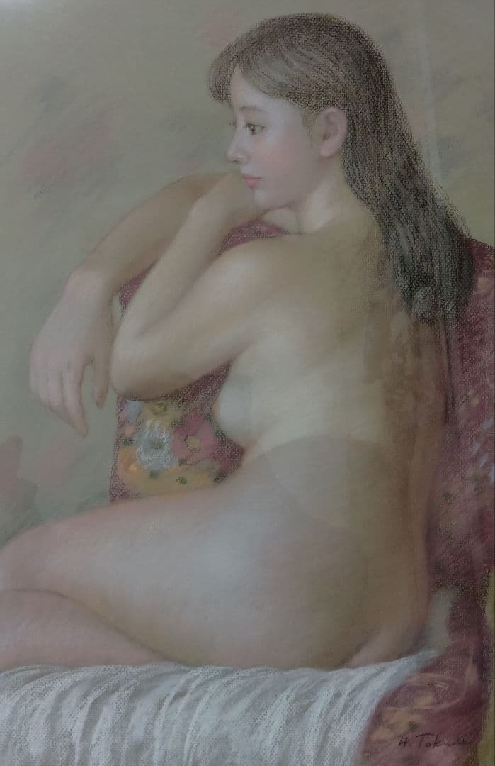 真作 徳田宏行 裸婦画