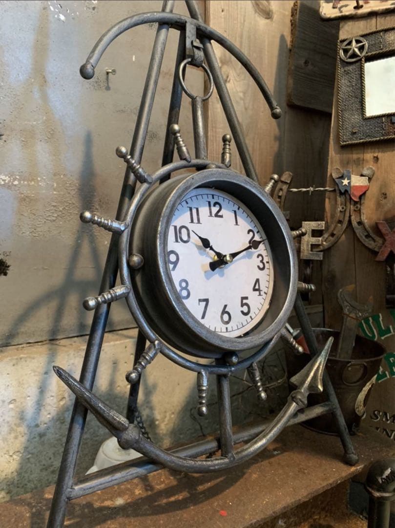 European antique/2wey clock/ 錨型置時計