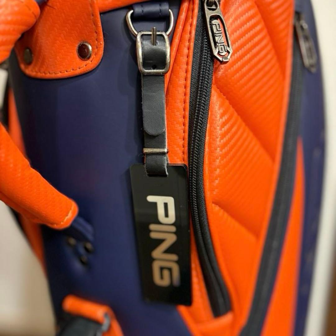 PING ピンの2021年モデル「バイカラー」キャディーバック OR/NV 9型