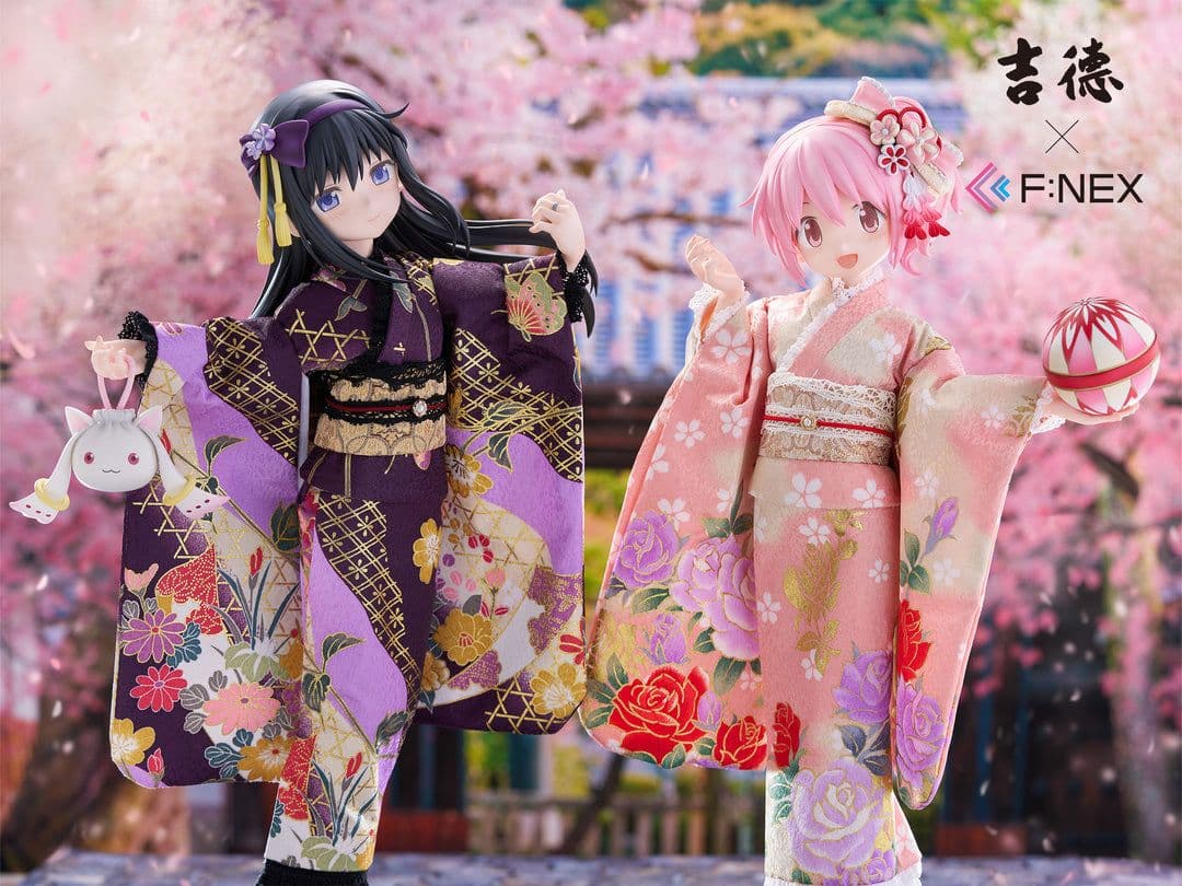 吉徳×F:NEX 鹿目まどか・暁美ほむらセット -日本人形- フィギュア