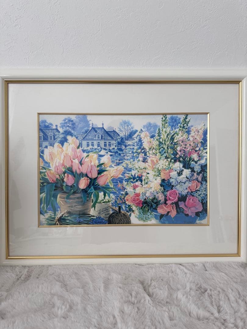 笹倉鉄平 額装アート 大型 花 絵画 インテリア