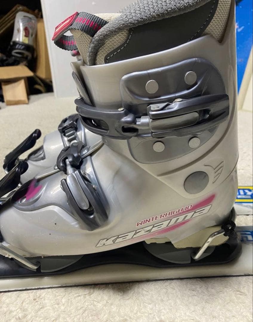 FUNスキーセットKAZAMA 90cm ブーツ24cmショートスキーセット中古