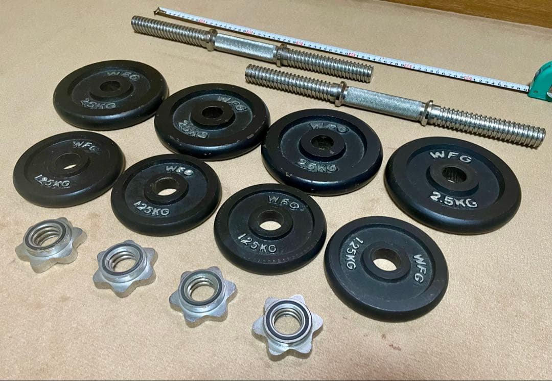 ダンベル セット 合計15kg（7.5kg × 2pcs） WFG製 プレート