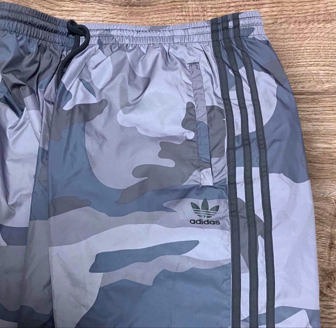 adidas 迷彩 カモフラ柄 ナイロンカーゴパンツ ウーブン Y2K XO