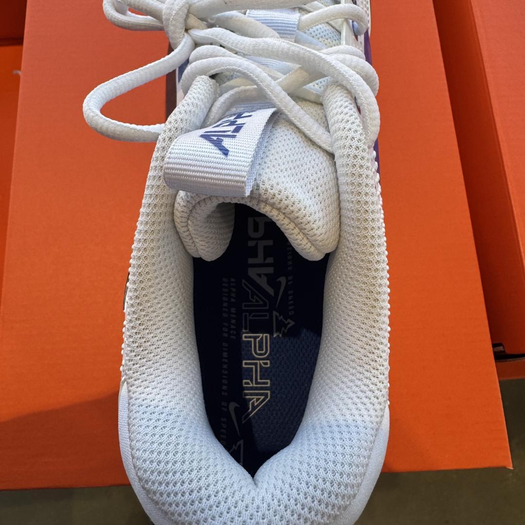 NIKE ALPHA スパイク 白/青 箱付き 28.5cm