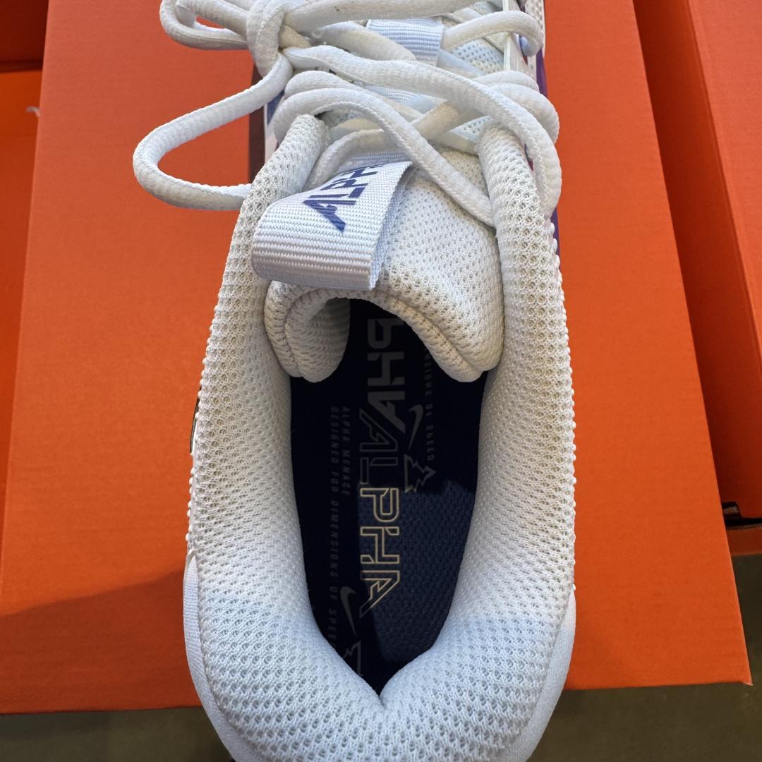 NIKE ALPHA スパイク 白/青 箱付き 28.5cm