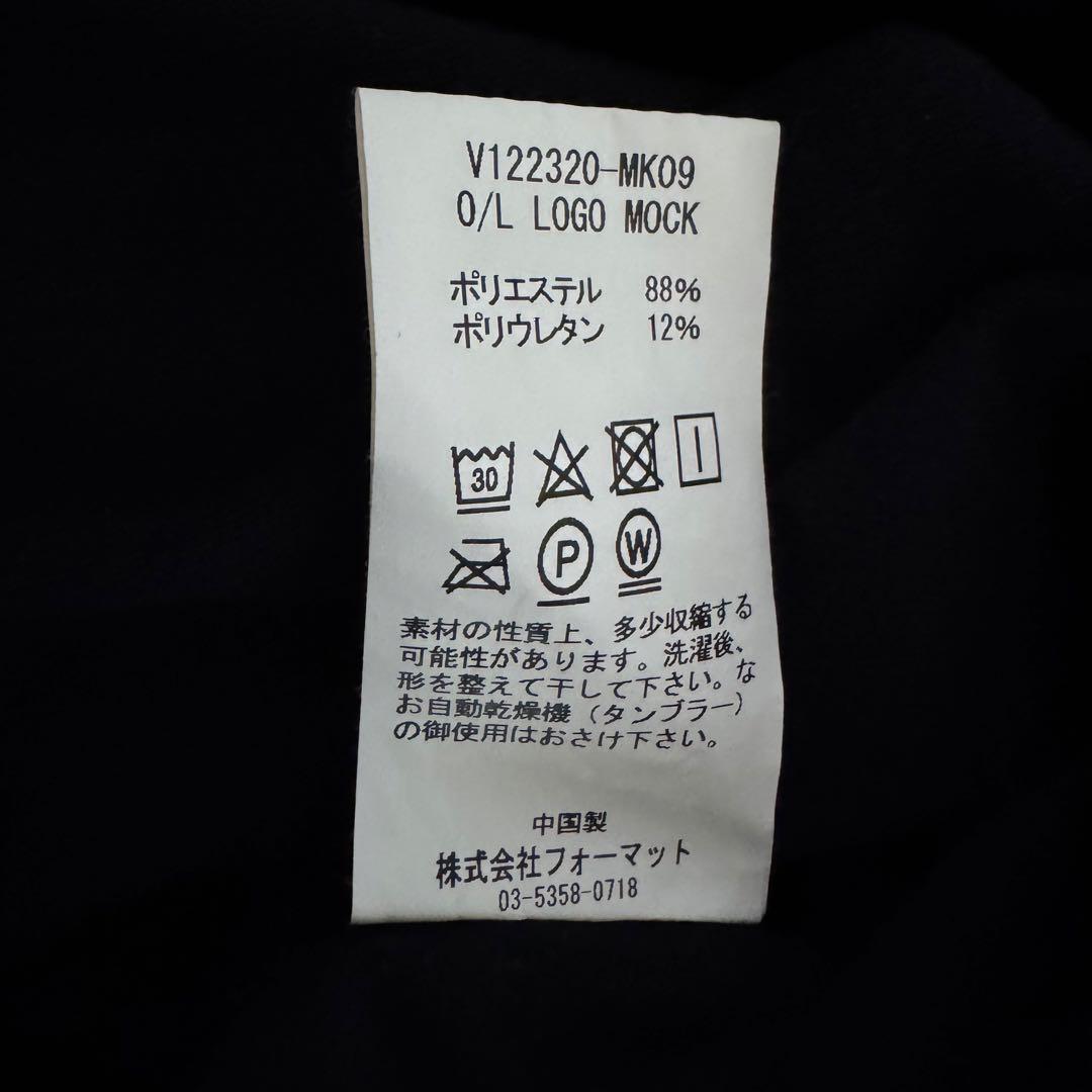 V12 ヴィトゥエルヴ ロゴ モックネック 長袖 シャツ M ブラック 人気