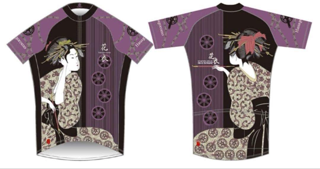 新品未使用☆サンボルト 半袖サイクルジャージ シャツ 浮世絵　花衣　2XL