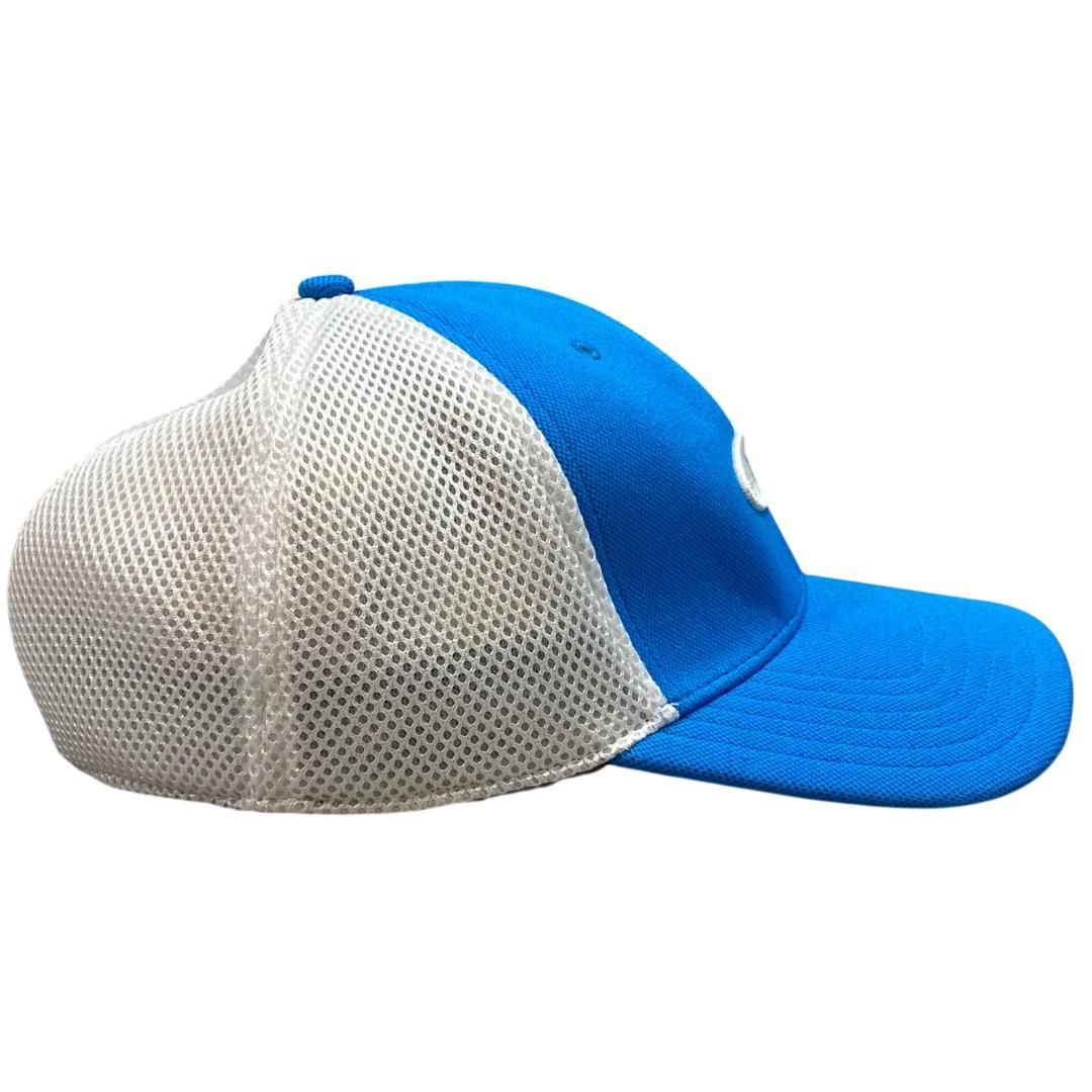 オークリー OAKLEY メッシュ キャップ ブルー L/XL ゴルフ ロゴ柄