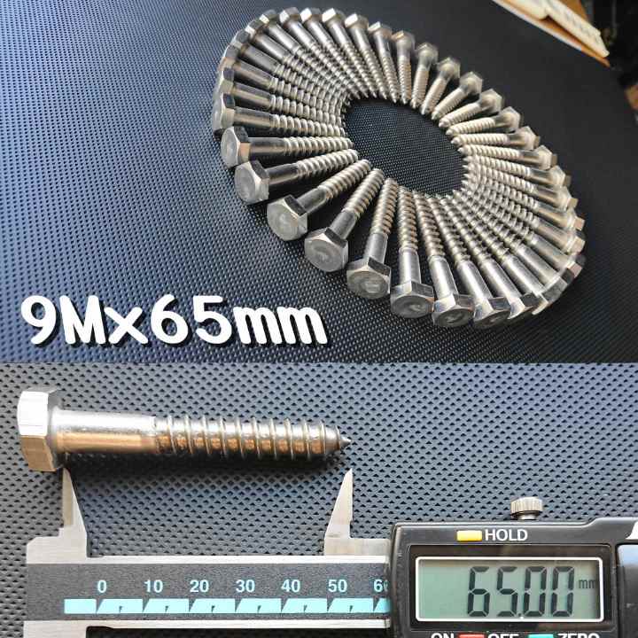 ステンレスコーチボルト　9Mx65mm　35本