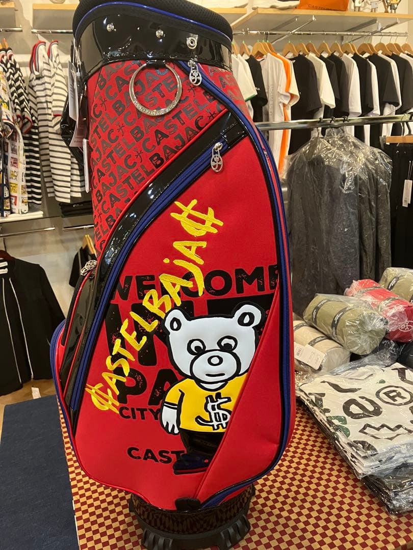 CASTELBAJAC ゴルフキャディバッグ レッド