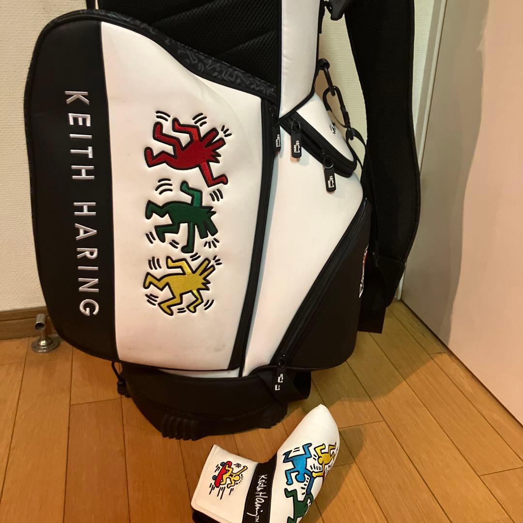 Keith Haring キャディバッグ ホワイト　パターカバーおまけ