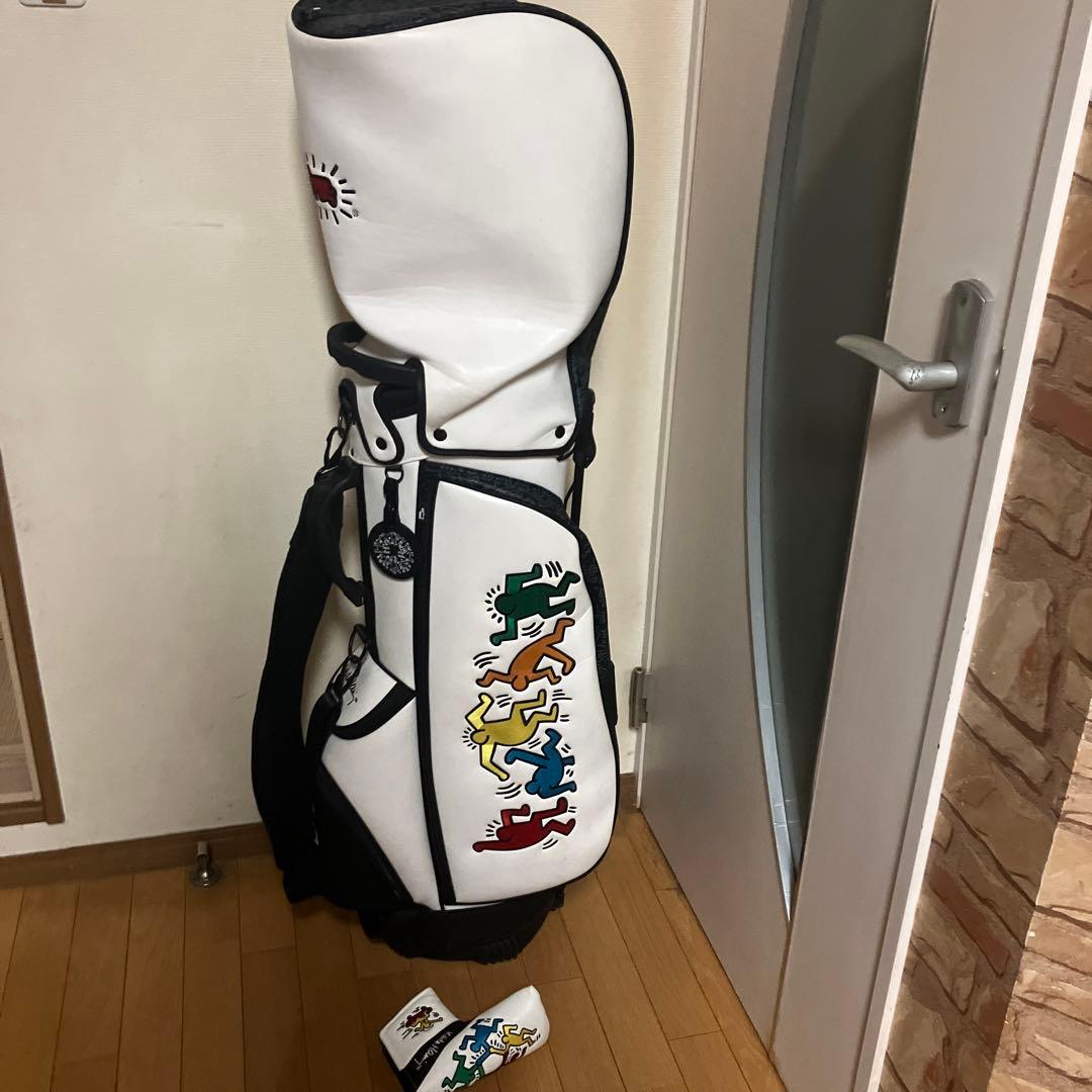 Keith Haring キャディバッグ ホワイト　パターカバーおまけ