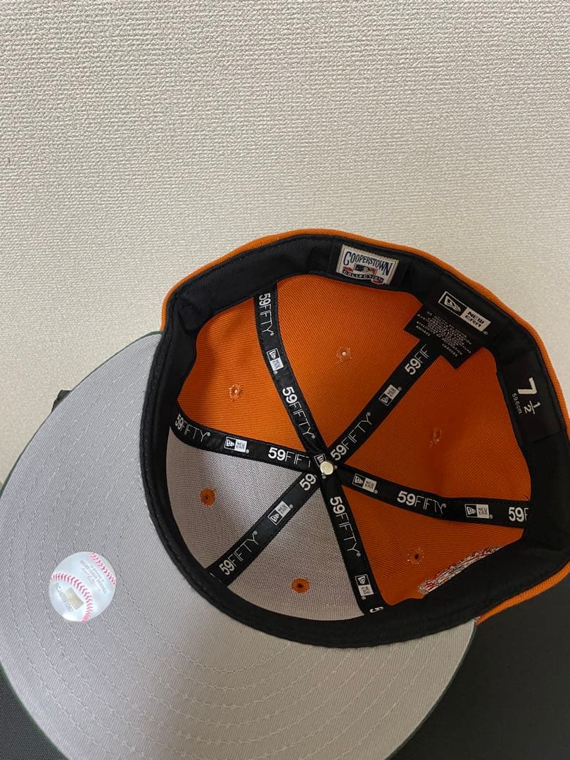 ニューエラ　59fifty マリナーズ キャップ オレンジ グリーン 7 1/2