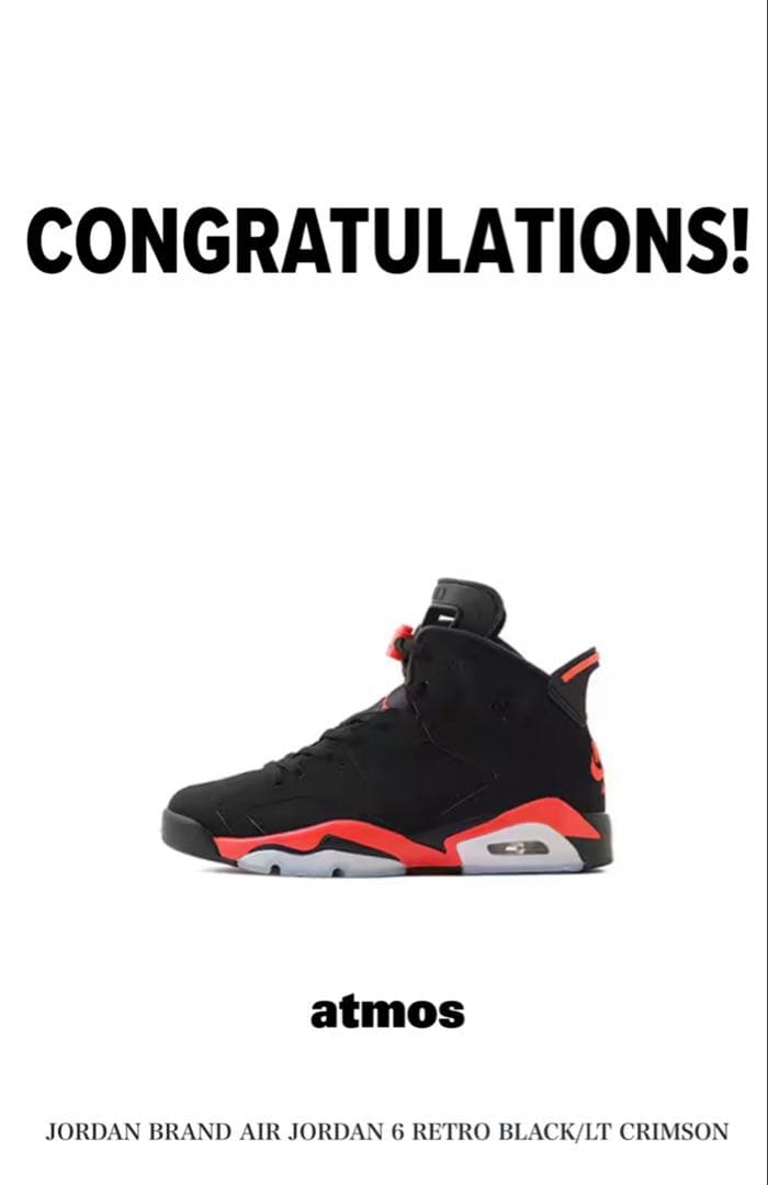 シューズ(男性用) Nike Air Jordan 6 Retro Black/Lt Crimson