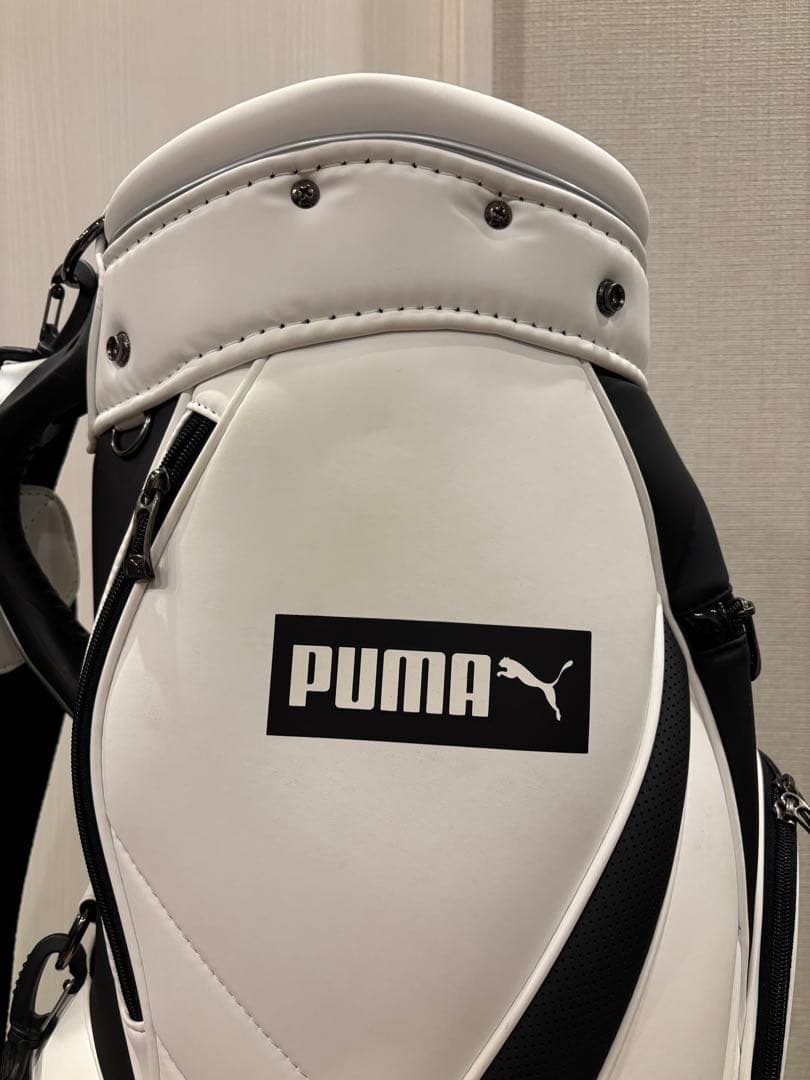 【美品】PUMA プーマ キャディバッグ ホワイト/ブラック