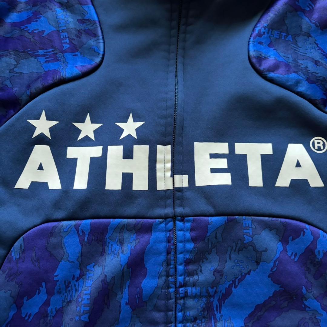 極美品 ATHLETA アスレタ ジャージ 上下セット カモフラ柄 ネイビー M