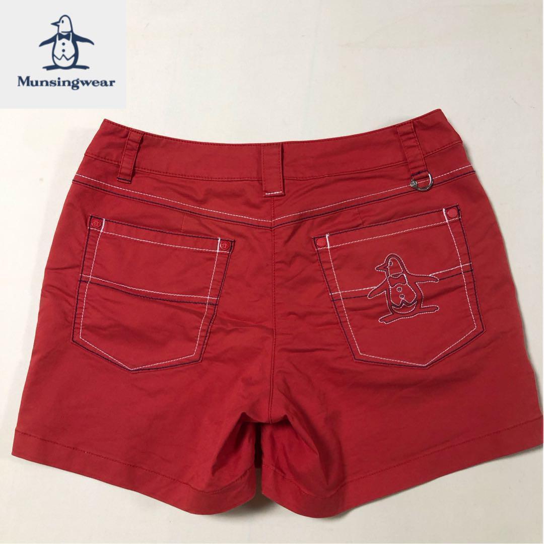 マンシングウェア ゴルフ ショート パンツ レッド サイズ9