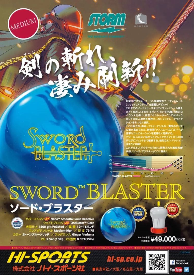 送料込み【新品】ソード・ブラスター　ストーム　15ポンド2オンス 1