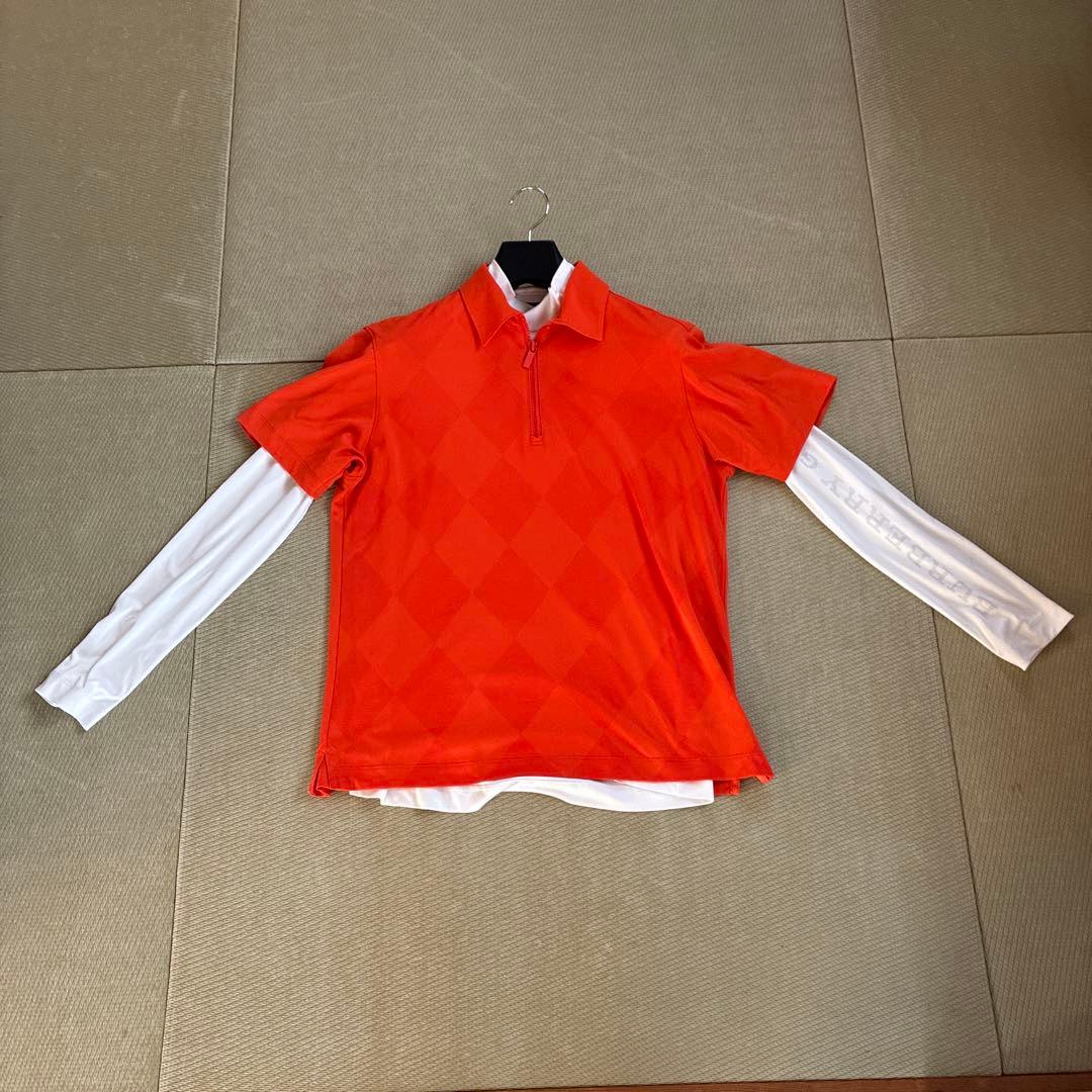 【最終値下げ】BURBERRY GOLF オレンジ ポロシャツとインナーのセット