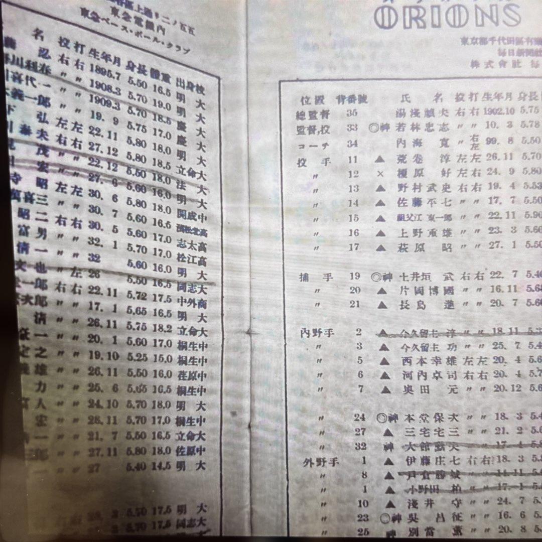 希少！プロ野球ファン手帳　10冊セット　1950〜1972年　当時もの