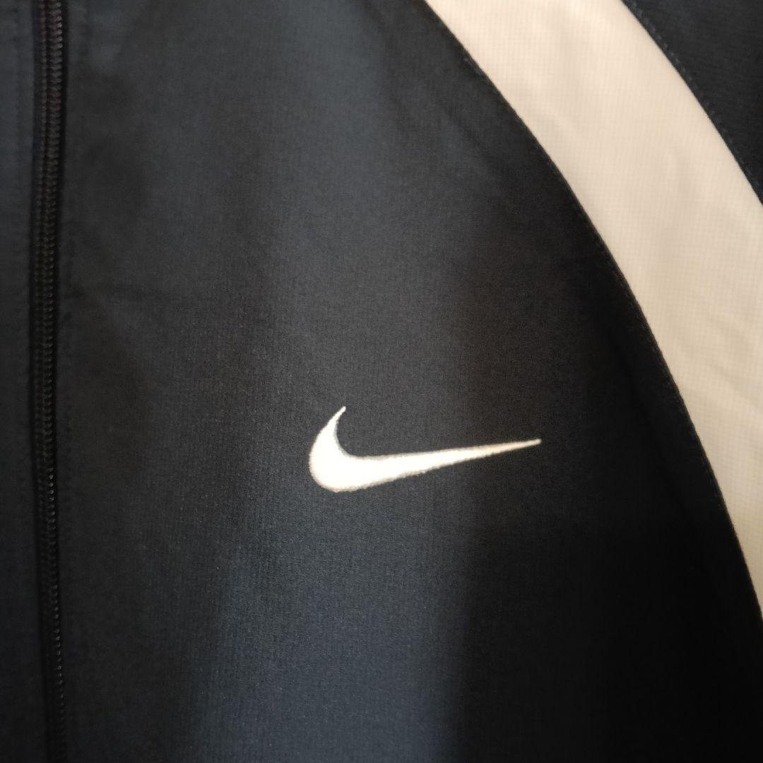 ナイキフルジップジャケットNIKE トラック Dri-FIT 刺繍ロゴ XXL紺