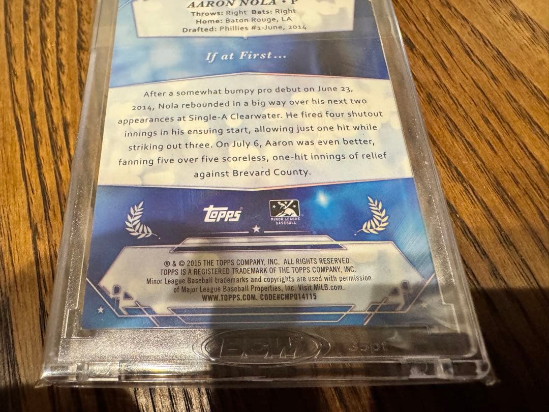 topps アーロン・ノラ 直書きサイン 1of1