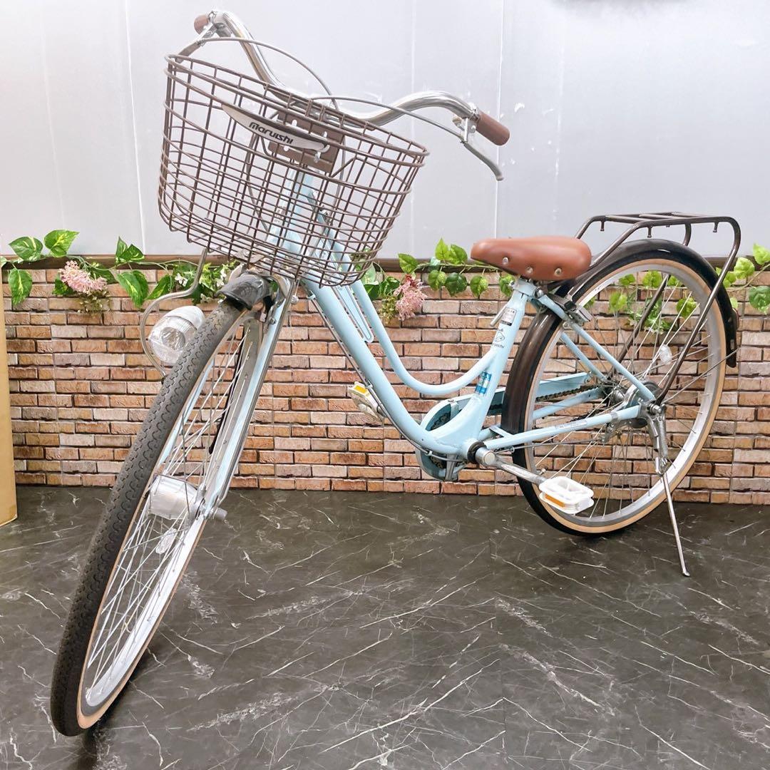 【21】子供用自転車 子供車 Merry Bell 水色 26インチ シングル