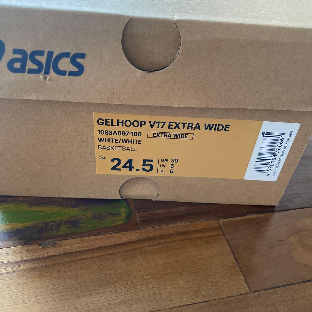美品asics バスケットボールシューズ GELHOOPV17EXTRAWIDE