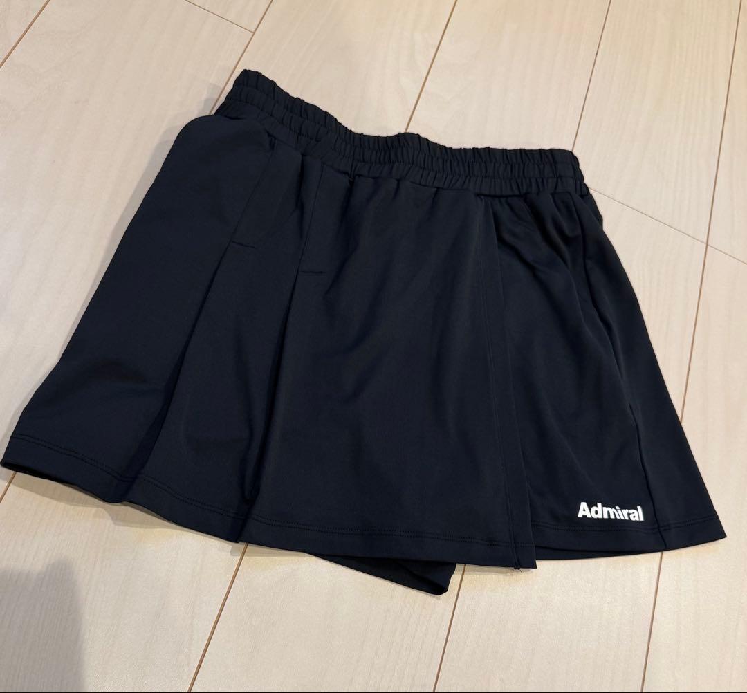 アドミラル スコート風キュロット サイドタックスキュロット ブラックM