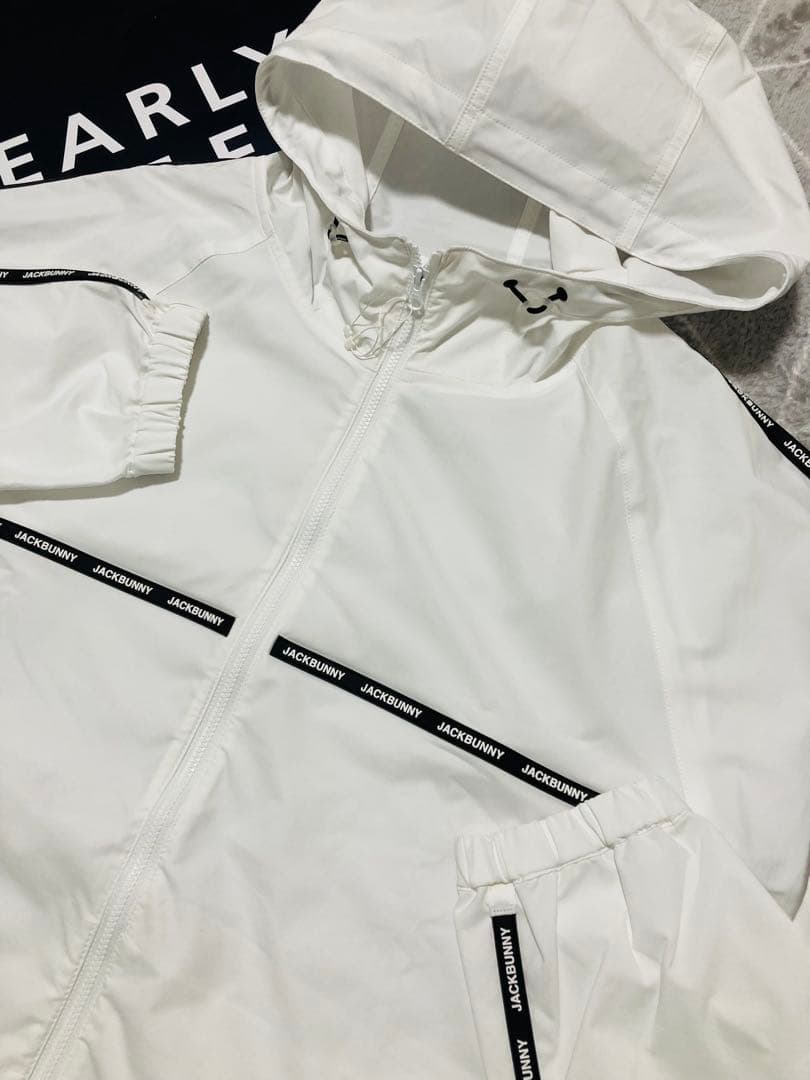 新品 ジャックバニー 2WAYストレッチ ライトタフタ ブルゾン(6)LL/白