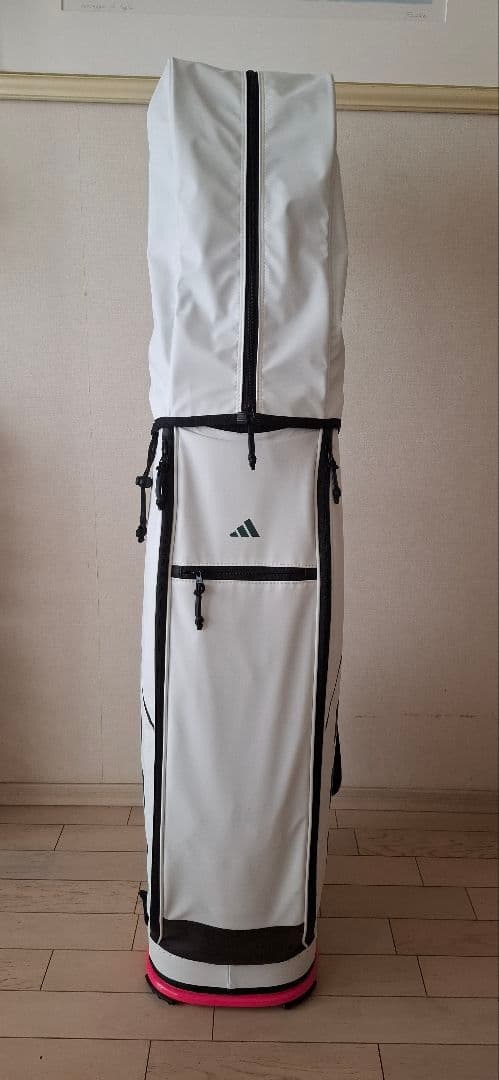 adidas THE THREE STRIPES キャディバッグ ホワイト
