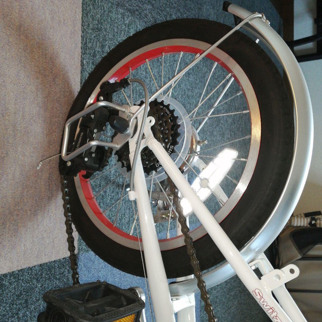 Switzsport 折りたたみ自転車 ホワイト/レッド12インチ