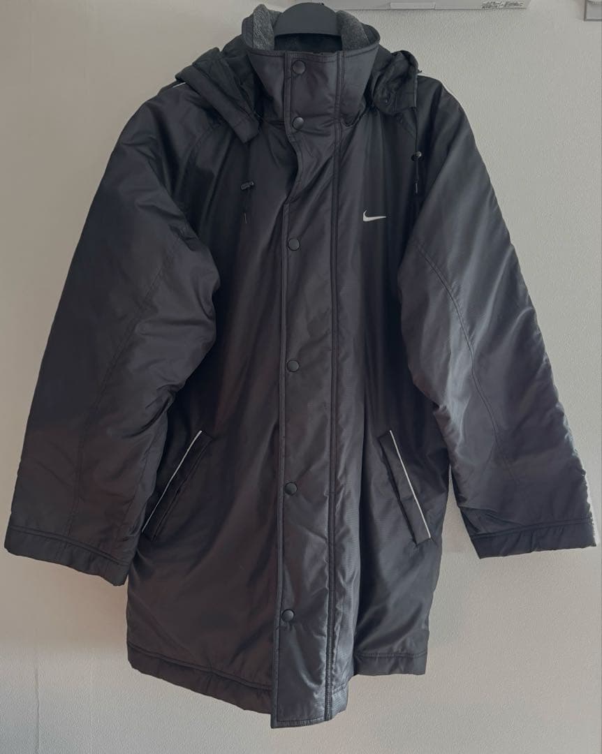 美品✨NIKE/ナイキ ハーフベンチコート 防寒 黒M