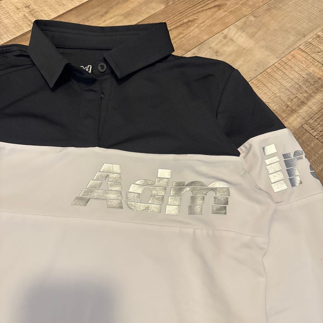 【美品】ADMIRAL モノトーンポロシャツ　M ブラック&ホワイト