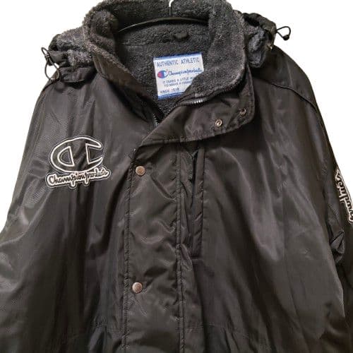 美品 Champion ベンチコート 2way　フード ボア サッカー 野球