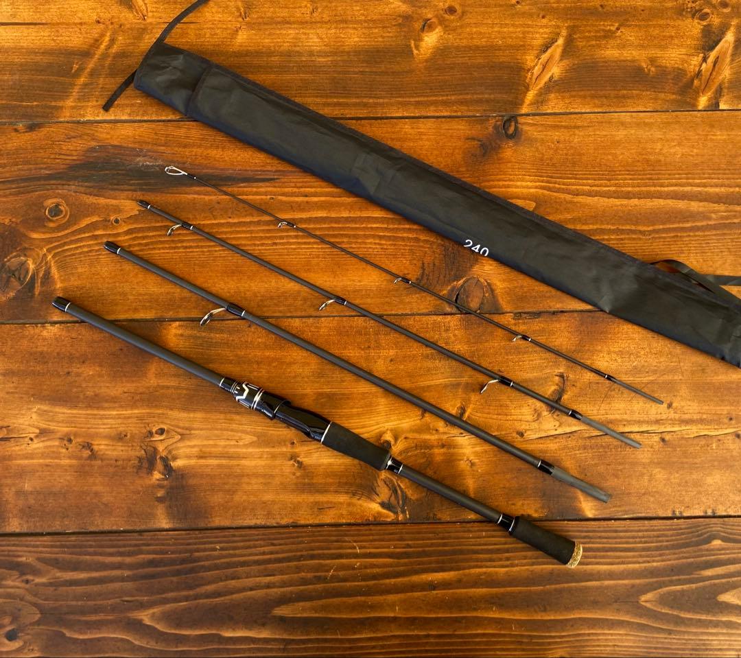 スピニングロッド　カーボンロッド　8ft 240cm パックロッド　エギング