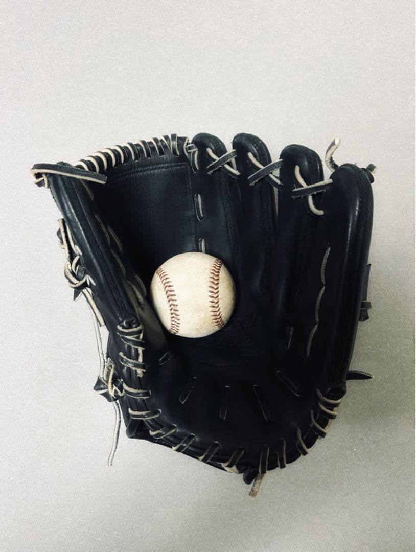 MIZUNO グローバルエリート 軟式グローブ ブラック (美品)グラブ袋付き