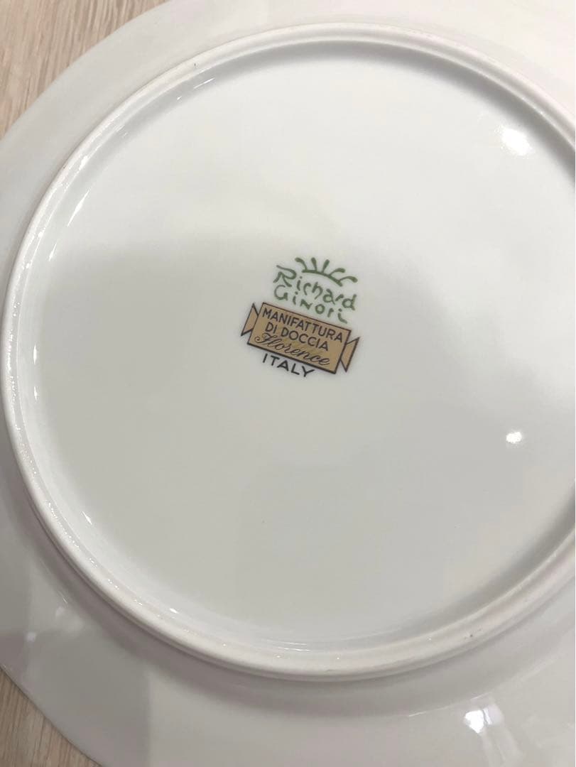 美品 リチャードジノリ 丸皿 ケーキ皿 小皿 イタリアンフルーツ柄 2枚セット