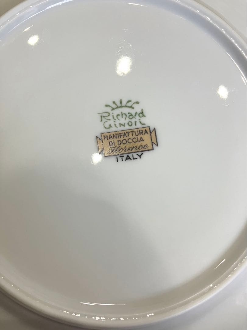 美品 リチャードジノリ 丸皿 ケーキ皿 小皿 イタリアンフルーツ柄 2枚セット