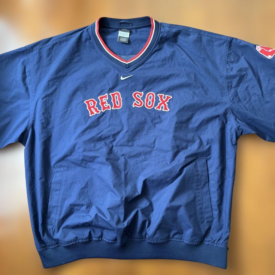 ナイロンジャケット レッドソックス(RED SOX) プルオーバー　ゲームシャツ