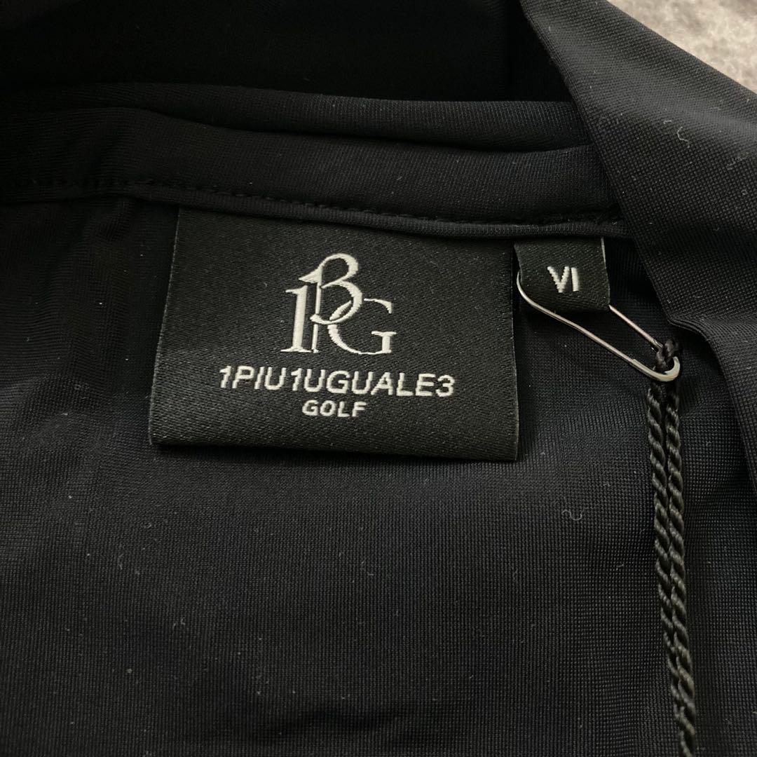 タグ付き　PIU1UGUALE3 GOLF モックネックシャツ　ネオンロゴ　VI