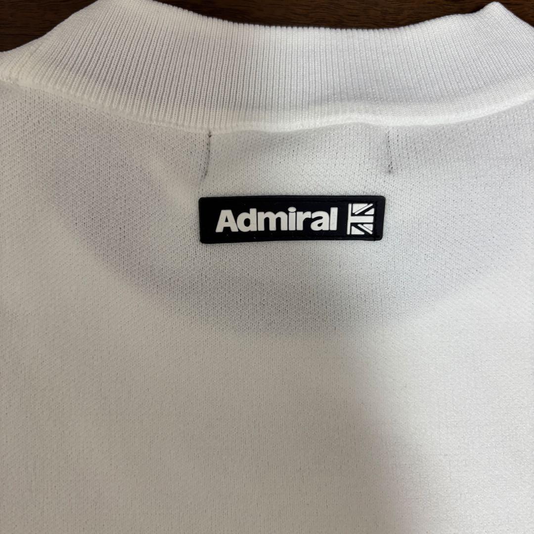 Admiral GOLF メンズ エンボスロゴクルーネックセ ーター　ホワイト