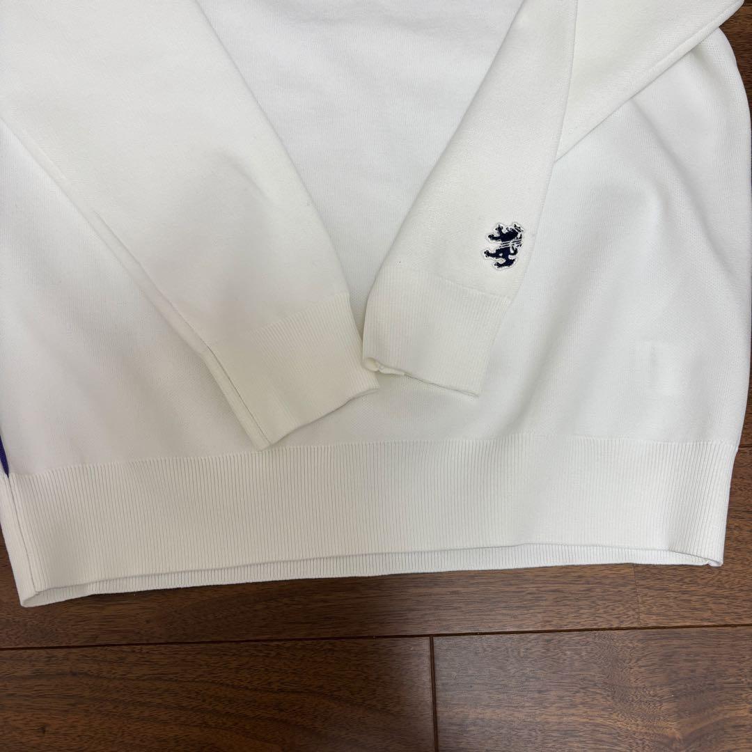 Admiral GOLF メンズ エンボスロゴクルーネックセ ーター　ホワイト