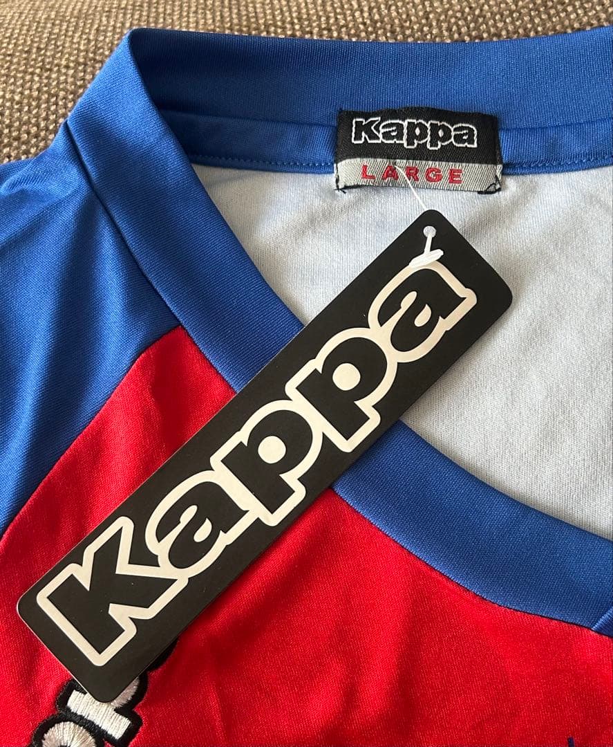 Kappa サッカーシャツ Lサイズ 赤青チェック