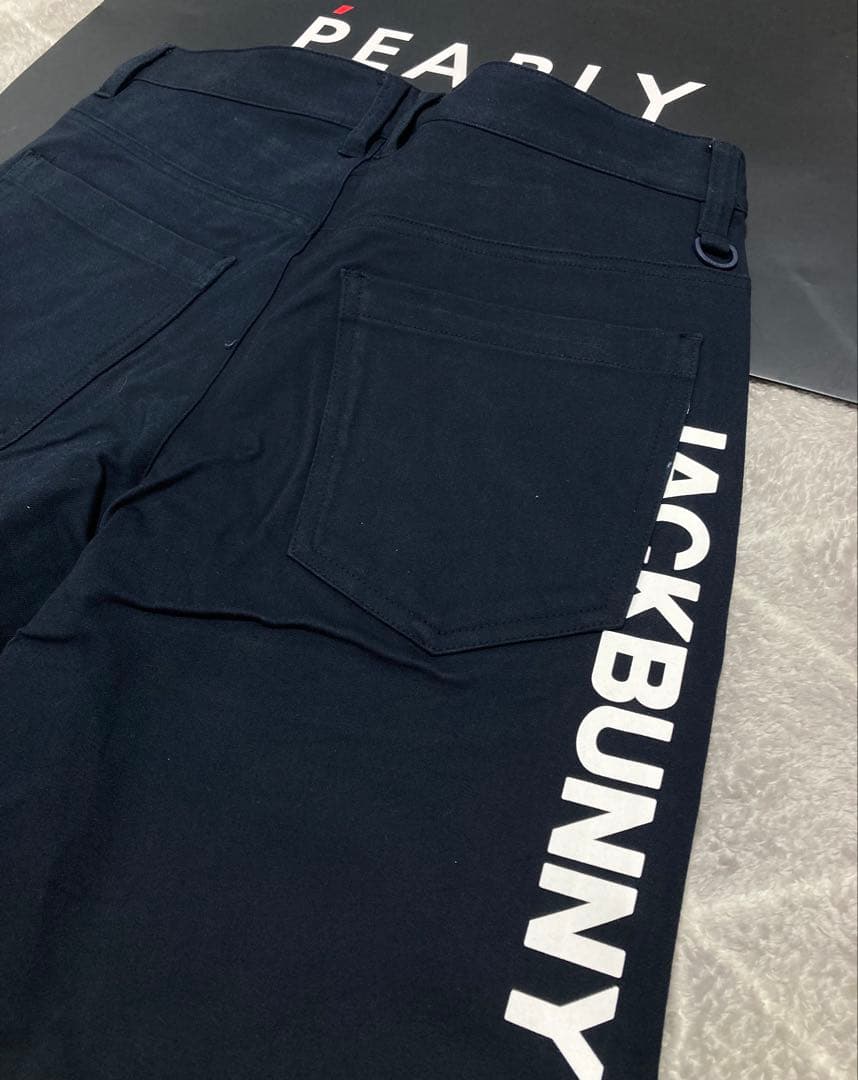 新品 パーリーゲイツ ジャックバニー 2WAYストレッチパンツ(6)LL/紺